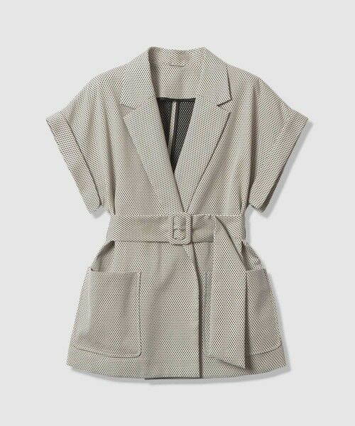 ANAYI / アナイ その他アウター | 【セットアップ対象商品】モノトーンドットジャガードベルテッド ジャケット（ivory (04)）