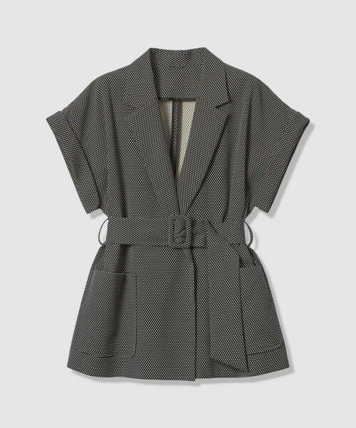 ANAYI / アナイ その他アウター | 【セットアップ対象商品】モノトーンドットジャガードベルテッド ジャケット（black (95)）