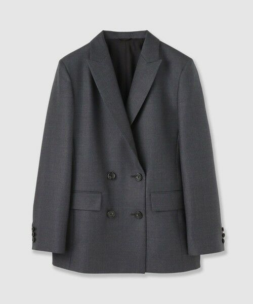 ANAYI / アナイ テーラードジャケット | 【セットアップ対応商品】ウールツイルダブルジャケット(charcoal grey (94))