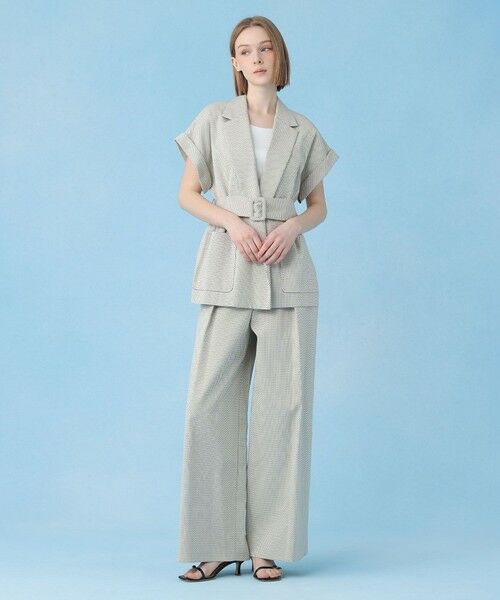 ANAYI / アナイ その他パンツ | 【セットアップ対応商品】モノトーンドットジャガードタックワイドパンツ | 詳細3