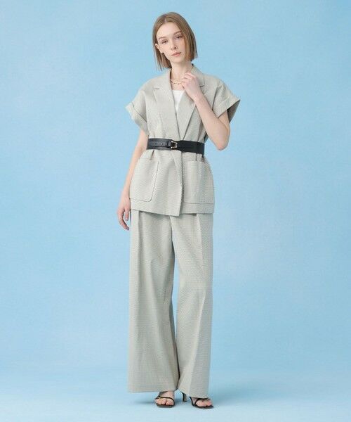 ANAYI / アナイ その他パンツ | 【セットアップ対応商品】モノトーンドットジャガードタックワイドパンツ | 詳細4