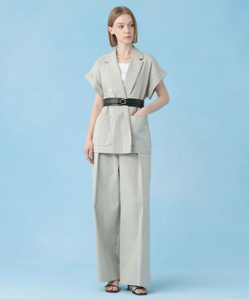 ANAYI / アナイ その他パンツ | 【セットアップ対応商品】モノトーンドットジャガードタックワイドパンツ | 詳細5