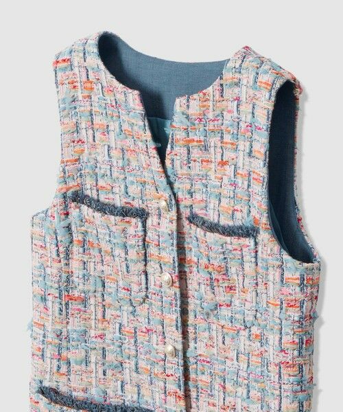 ANAYI / アナイ ロング・マキシ丈ワンピース | 【セットアップ対象商品】カラーミックスツイード4ポケット ワンピース | 詳細2