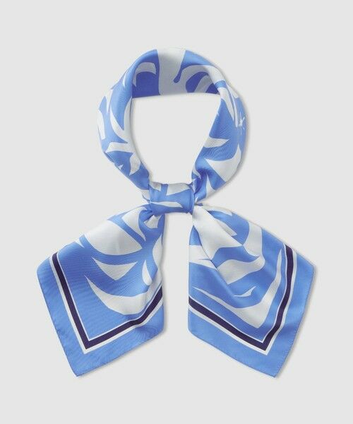 ANAYI / アナイ バンダナ・スカーフ | アートモチーフプリントスカーフ（blue mix (68)）