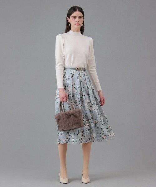 ANAYI / アナイ ミニ・ひざ丈スカート | アイシーフラワープリントタックフレアスカート | 詳細14