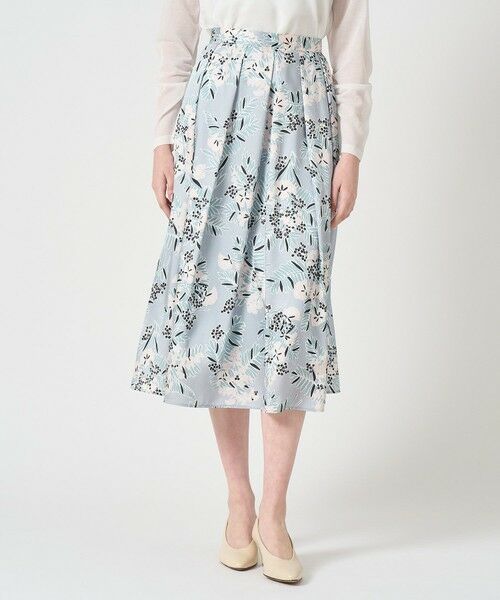 ANAYI / アナイ ミニ・ひざ丈スカート | アイシーフラワープリントタックフレアスカート | 詳細4