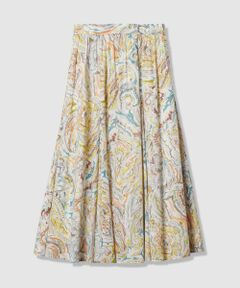 ANAYI / アナイ ミニ・ひざ丈スカート | ペイントペイズリープリントフレア スカート
