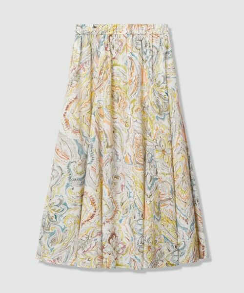 ANAYI / アナイ ミニ・ひざ丈スカート | ペイントペイズリープリントフレア スカート | 詳細1