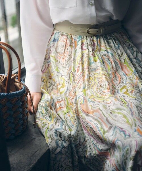 ANAYI / アナイ ミニ・ひざ丈スカート | 【セットアップ対応商品】ペイントペイズリープリントフレア スカート | 詳細19