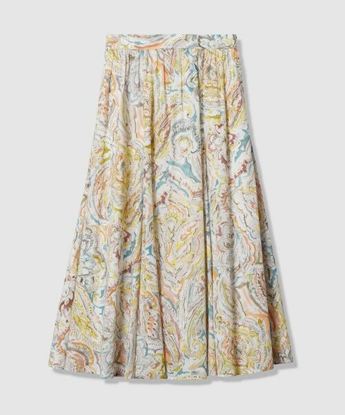 ANAYI / アナイ ミニ・ひざ丈スカート | ペイントペイズリープリントフレア スカート(multi (09))