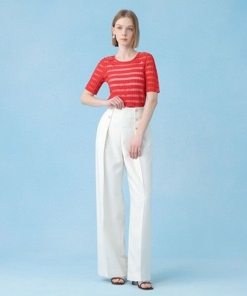 ANAYI / アナイ その他パンツ | ブライトツイルタックセーラーパンツ | 詳細7