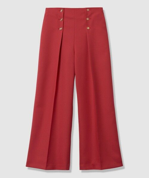 ANAYI / アナイ その他パンツ | ブライトツイルタックセーラーパンツ(red (43))