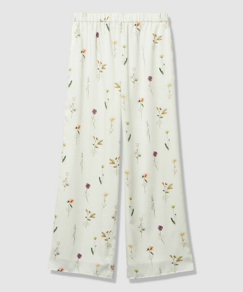 ANAYI / アナイ その他パンツ | 【セットアップ対象商品】ボタニカルサテンプリントイージーパンツ(white (01))