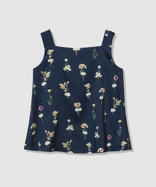 ANAYI / アナイ シャツ・ブラウス | 【セットアップ対象商品】ボタニカルサテンプリントスクエア ブラウス(navy (65))