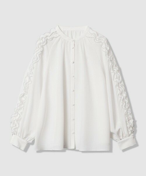 ANAYI / アナイ シャツ・ブラウス | ピコスカラスリーブスリット ブラウス（white (01)）