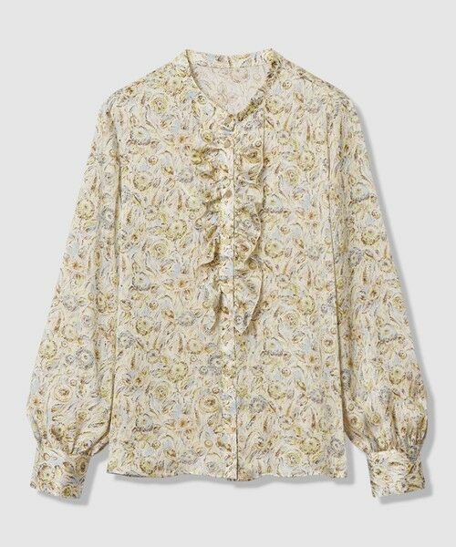 ANAYI / アナイ シャツ・ブラウス | ぼかしフラワーフリル ブラウス（yellow (21)）