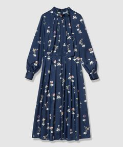 ANAYI / アナイ ロング・マキシ丈ワンピース | ボタニカルサテンプリントタック ワンピース