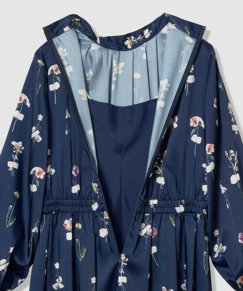 ANAYI / アナイ ロング・マキシ丈ワンピース | ボタニカルサテンプリントタック ワンピース | 詳細14