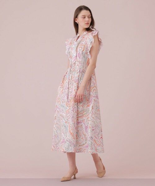 ANAYI / アナイ ロング・マキシ丈ワンピース | ペイントペイズリープリントフレア ワンピース | 詳細18