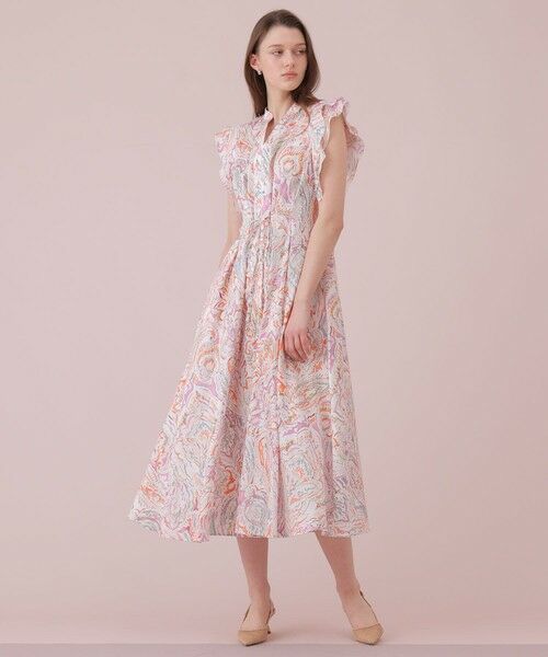ANAYI / アナイ ロング・マキシ丈ワンピース | ペイントペイズリープリントフレア ワンピース | 詳細19