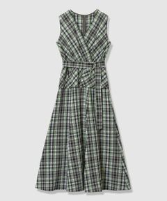 ANAYI / アナイ ロング・マキシ丈ワンピース | グリーンチェックカシュクール ワンピース