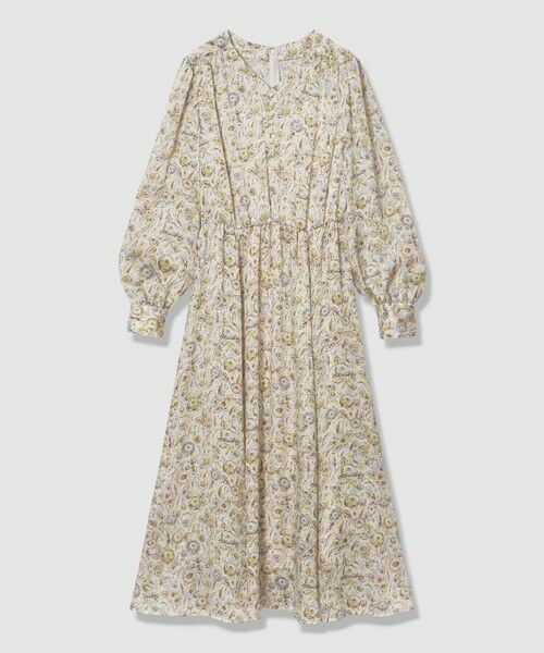 ANAYI / アナイ ロング・マキシ丈ワンピース | ぼかしフラワーフレア ワンピース（yellow (21)）