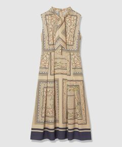 ANAYI / アナイ ミニ丈・ひざ丈ワンピース | スカーフプリントボウタイ ワンピース