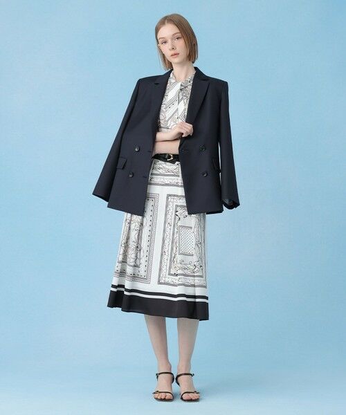 ANAYI / アナイ ミニ丈・ひざ丈ワンピース | スカーフプリントボウタイ ワンピース | 詳細9