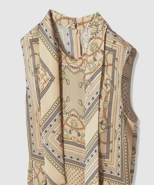 ANAYI / アナイ ミニ丈・ひざ丈ワンピース | スカーフプリントボウタイ ワンピース | 詳細24