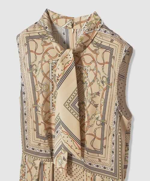 ANAYI / アナイ ミニ丈・ひざ丈ワンピース | スカーフプリントボウタイ ワンピース | 詳細5