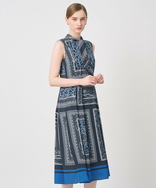 ANAYI / アナイ ミニ丈・ひざ丈ワンピース | スカーフプリントボウタイ ワンピース | 詳細29