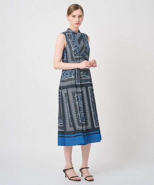 ANAYI / アナイ ミニ丈・ひざ丈ワンピース | スカーフプリントボウタイ ワンピース | 詳細30