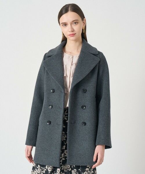 ANAYI / アナイ ピーコート | ラムウールビーバーPコート(charcoal grey (94))