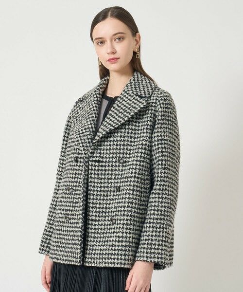 ANAYI / アナイ ピーコート | ループ千鳥ツイードPコート(black mix (98))