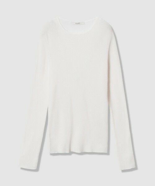 ANAYI / アナイ ニット・セーター | シアーコットンナイロンクルー プルオーバー(off white (02))