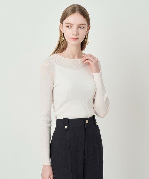 ANAYI / アナイ ニット・セーター | シアーコットンナイロンクルー プルオーバー | 詳細9