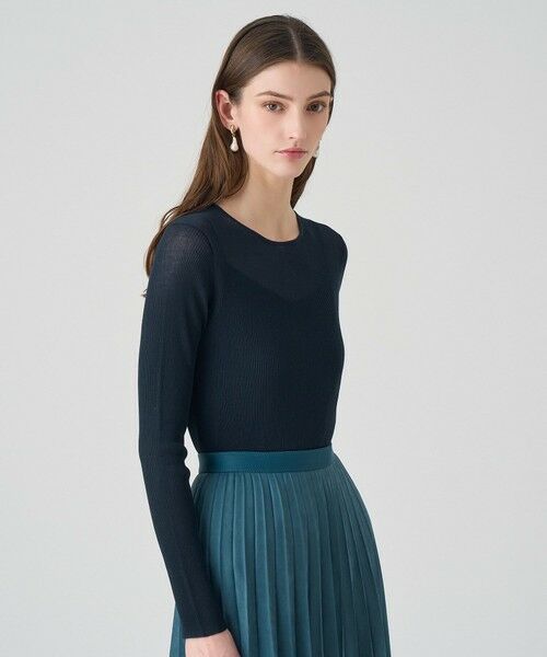 ANAYI / アナイ ニット・セーター | シアーコットンナイロンクルー プルオーバー | 詳細18