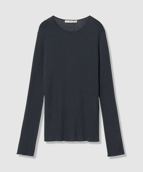 ANAYI / アナイ ニット・セーター | シアーコットンナイロンクルー プルオーバー(navy (65))