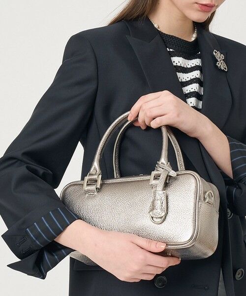 ANAYI / アナイ ハンドバッグ | ◇ワイドミニハンドバッグ（silver (90)）