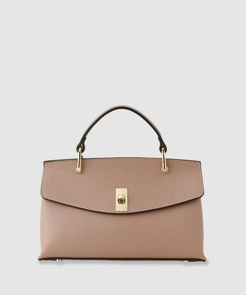 ANAYI / アナイ ハンドバッグ | ◇シュリンク革トップハンドルバッグ（pink beige (13)）