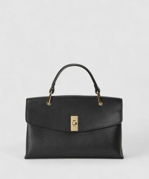 ANAYI / アナイ ハンドバッグ | ◇シュリンク革トップハンドルバッグ（black (95)）