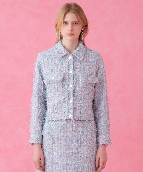 ANAYI / アナイ その他アウター | 【セットアップ対象商品】ブルーミックスツイードショート ジャケット | 詳細10