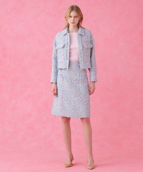 ANAYI / アナイ その他アウター | 【セットアップ対象商品】ブルーミックスツイードショート ジャケット | 詳細14