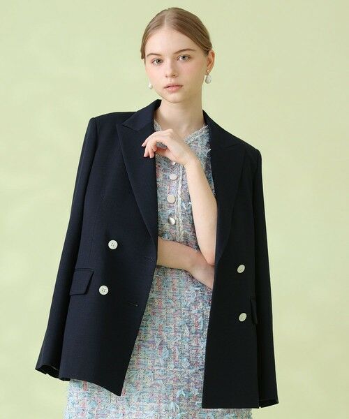 ANAYI / アナイ テーラードジャケット | 【セットアップ対象商品】オックスストレッチダブル ジャケット(navy (65))
