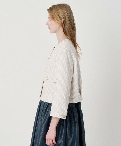 ANAYI / アナイ ノーカラージャケット | 【セットアップ対象商品】ドビーツイードノーカラーブルゾン | 詳細6