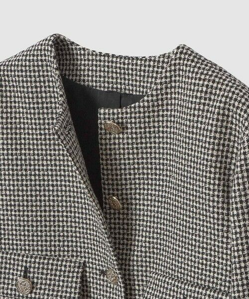 ANAYI / アナイ ノーカラージャケット | 【セットアップ対象商品】ドビーツイードノーカラーブルゾン | 詳細10