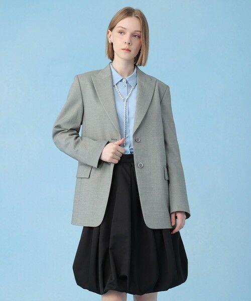 ANAYI / アナイ テーラードジャケット | 【セットアップ対応商品】シャークスキンシングル ジャケット | 詳細17