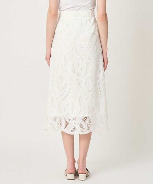 ANAYI / アナイ ミニ・ひざ丈スカート | リーフコード刺繍 Iライン スカート〈セットアップ対応商品〉 | 詳細3