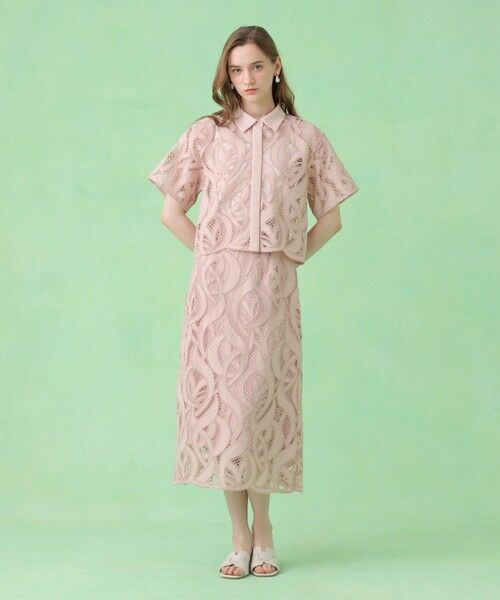 ANAYI / アナイ ミニ・ひざ丈スカート | リーフコード刺繍 Iライン スカート〈セットアップ対応商品〉 | 詳細10