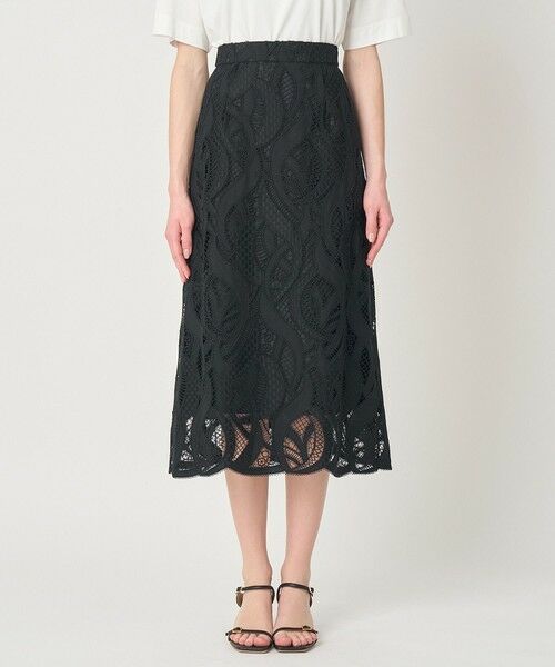 ANAYI / アナイ ミニ・ひざ丈スカート | 【セットアップ対応商品】リーフコード刺繍 Iライン スカート | 詳細9